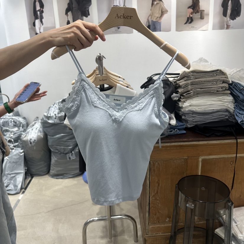 ACKER韓國直郵女裝新款職業推薦熱賣休閑26春夏吊帶背心蕾絲ACKER吊帶/背心圖色2