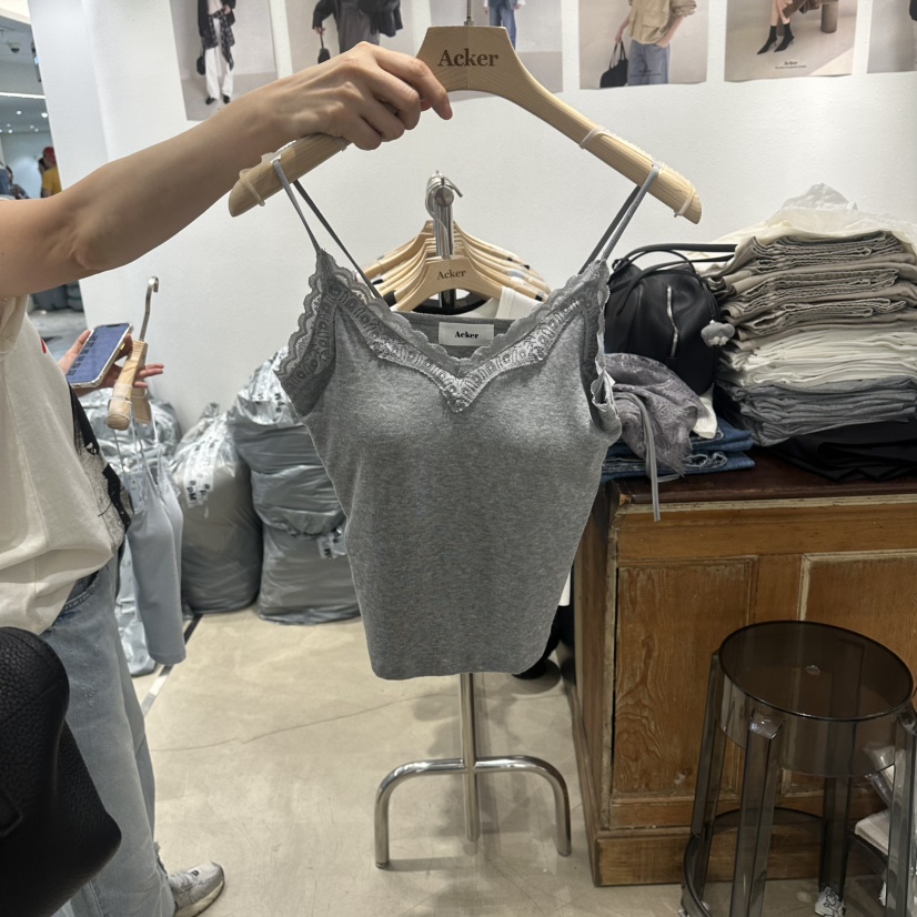 ACKER韓國直郵女裝新款職業推薦熱賣休閑26春夏吊帶背心蕾絲ACKER吊帶/背心圖色3