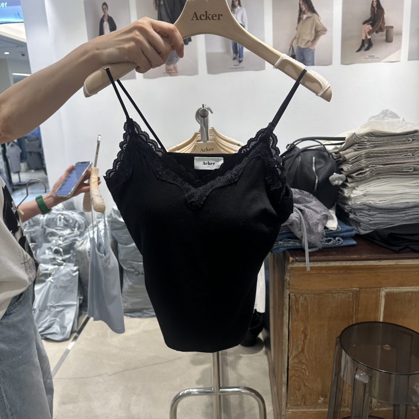 ACKER韓國直郵女裝新款職業推薦熱賣休閑26春夏吊帶背心蕾絲ACKER吊帶/背心圖色4