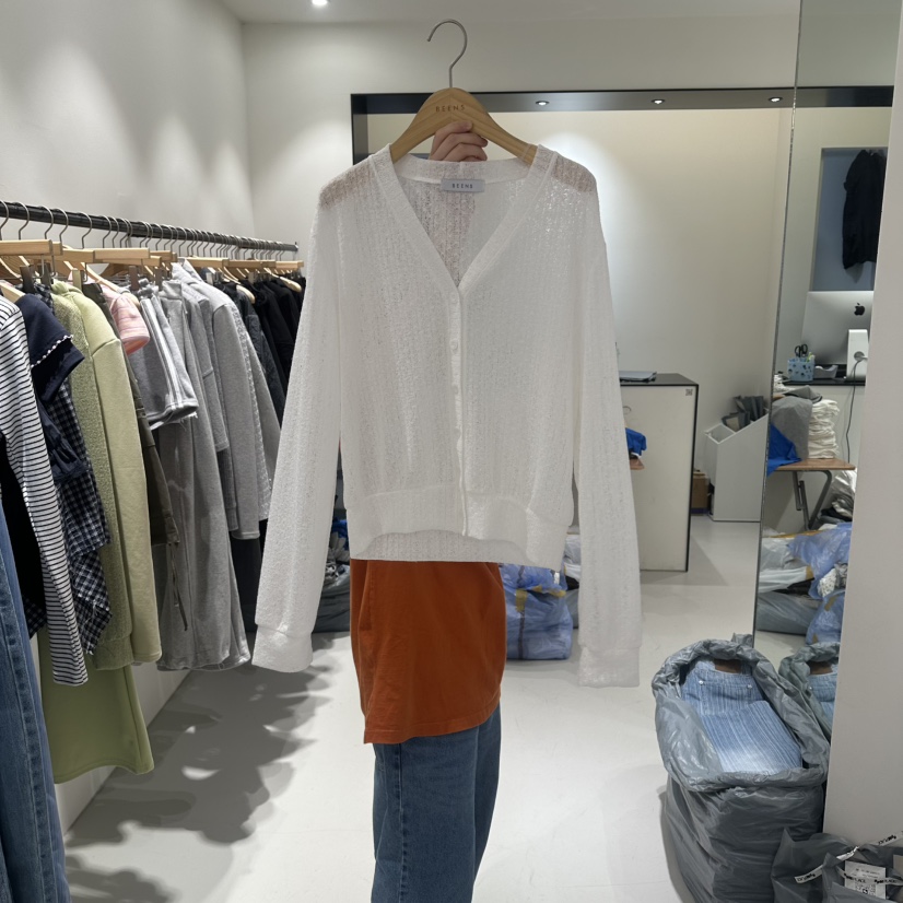 BEENS韓國東大門代購女裝新品時尚26春夏熱賣職業針織衫開衫BEENS針織衫圖色1