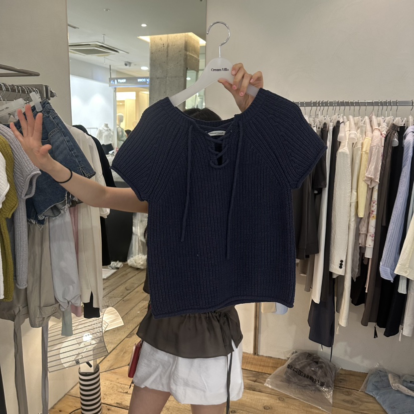 CREAM VILLA韓國直郵女裝新品時尚針織衫鏤空CREAMVILLA針織衫圖色4