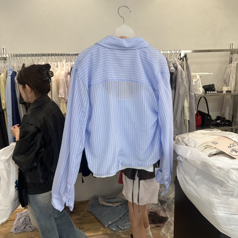 CREAM VILLA韓國直郵女裝新款時尚襯衫蕾絲衫不含內搭CREAMVILLA襯衫/蕾絲衫