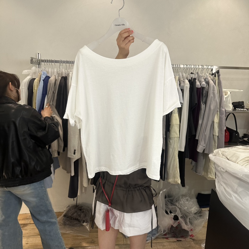 CREAM VILLA韓國東大門直郵女裝新款職業T恤CREAMVILLAT恤圖色1