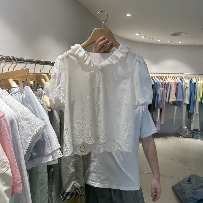 ROOM K-P韓國直郵女士新款休閑時尚26春夏推薦襯衫蕾絲衫roomk襯衫/蕾絲衫圖色2