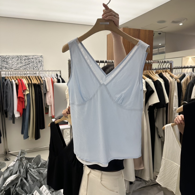 MER韓國東大門代購女裝新款休閑職業26春夏熱賣吊帶背心雪紡MER/ANGELO BIANCO吊帶/背心圖色2