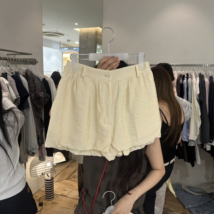CREAM VILLA韓國代購女士新品推薦短褲寬松CREAMVILLA短褲圖色1