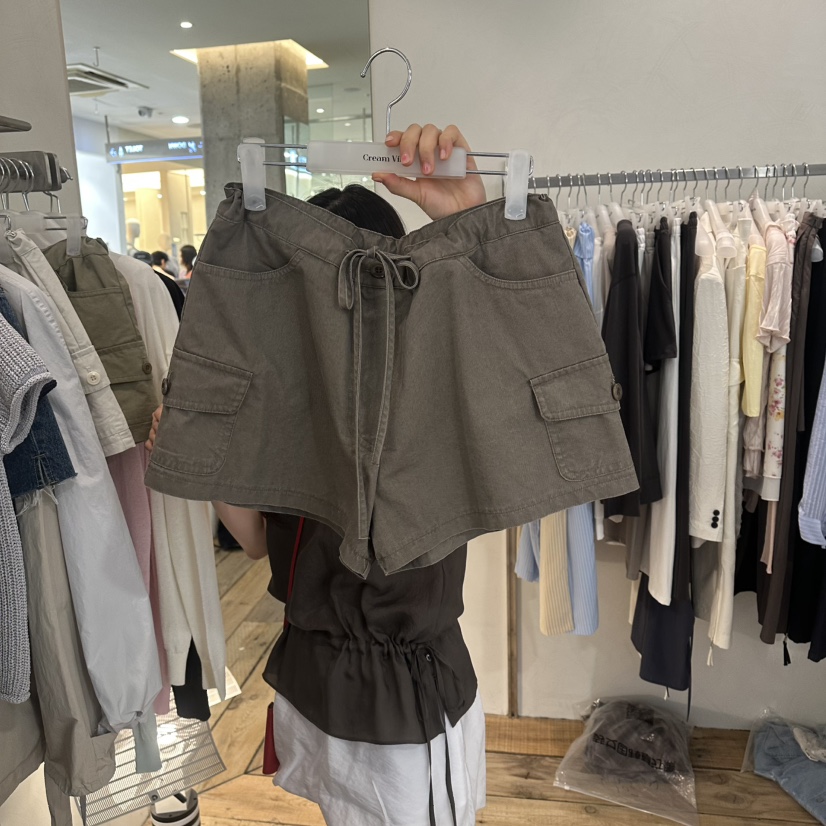 CREAM VILLA韓國代購女士新品熱賣短褲水洗CREAMVILLA短褲圖色2