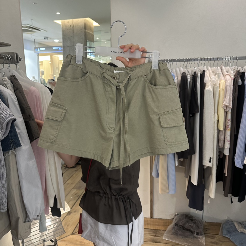 CREAM VILLA韓國代購女士新品熱賣短褲水洗CREAMVILLA短褲圖色3