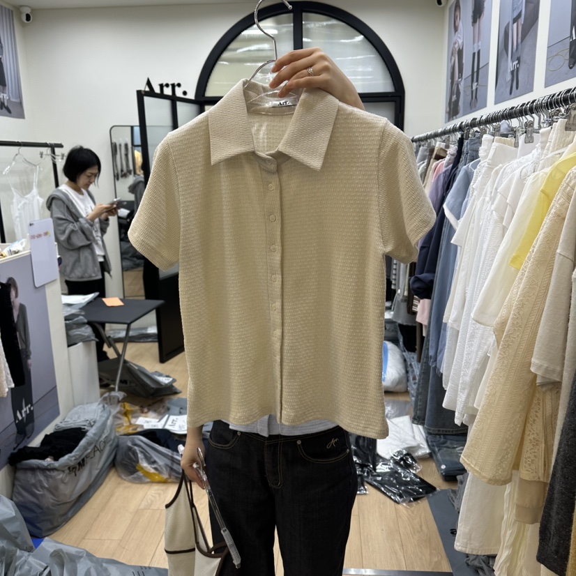 ARR韓國代購女士新品休閑人氣職業熱賣時尚針織衫羊毛衫開襟ARR針織衫圖色1