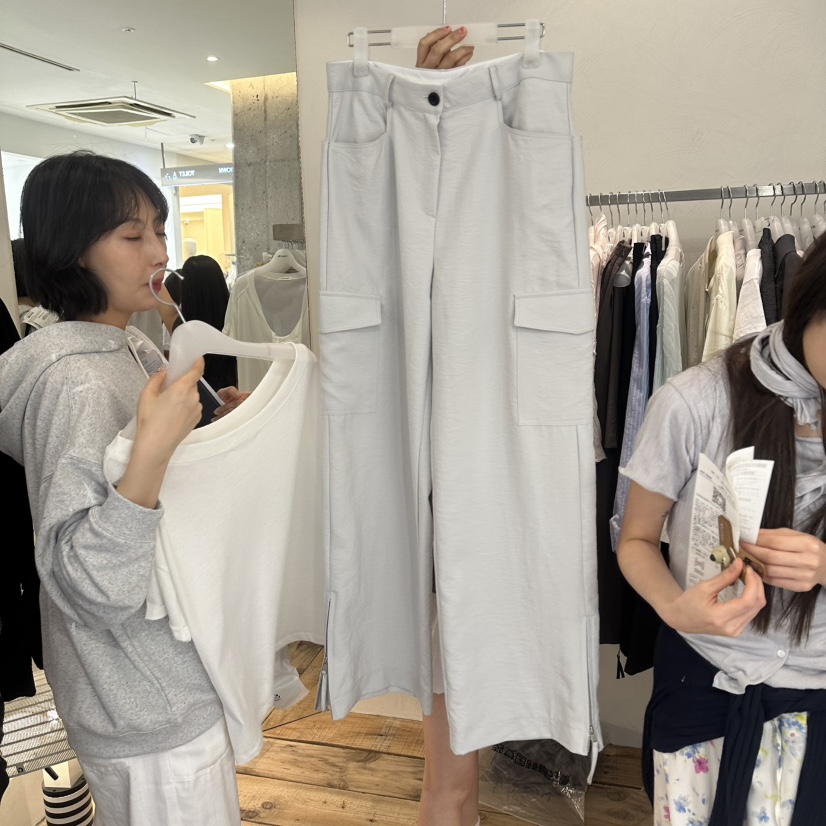 CREAM VILLA韓國代購女裝新款時尚休閑褲工裝褲CREAMVILLA休閑褲圖色1