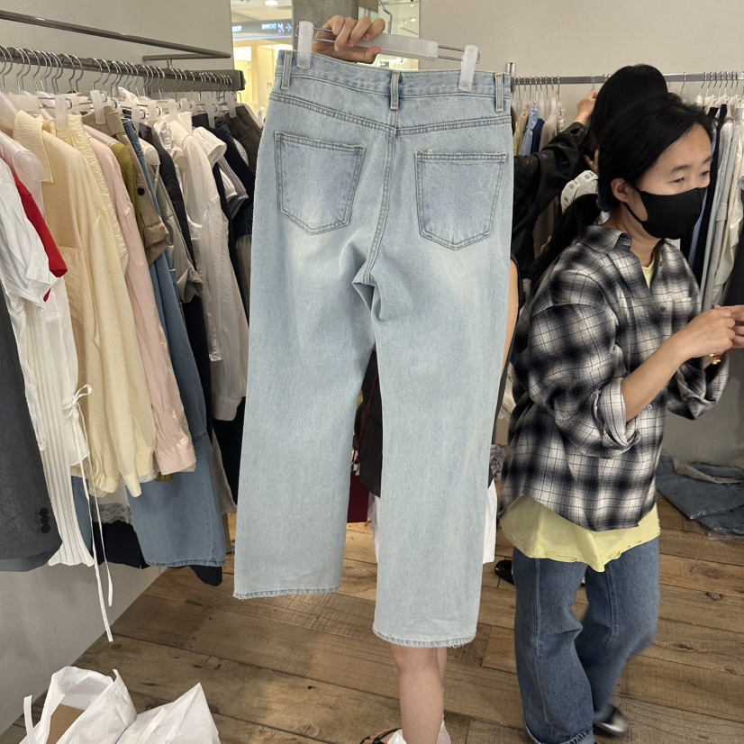 CREAM VILLA韓國代購女裝新款推薦牛仔褲復古CREAMVILLA牛仔褲