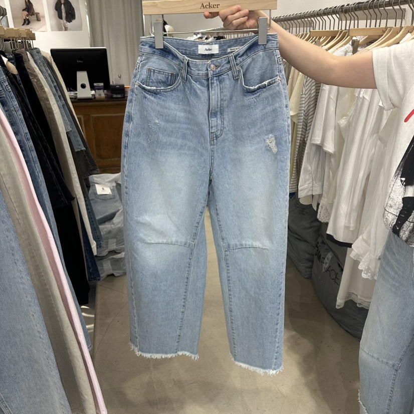 ACKER韓國代購女裝新款時尚休閑熱賣職業人氣26春夏牛仔褲ACKER牛仔褲圖色1