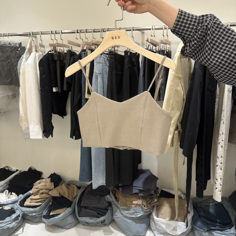 BES韓國代購女士新款推薦時尚26春夏休閑人氣熱賣吊帶背心BES SEOUL吊帶/背心圖色2