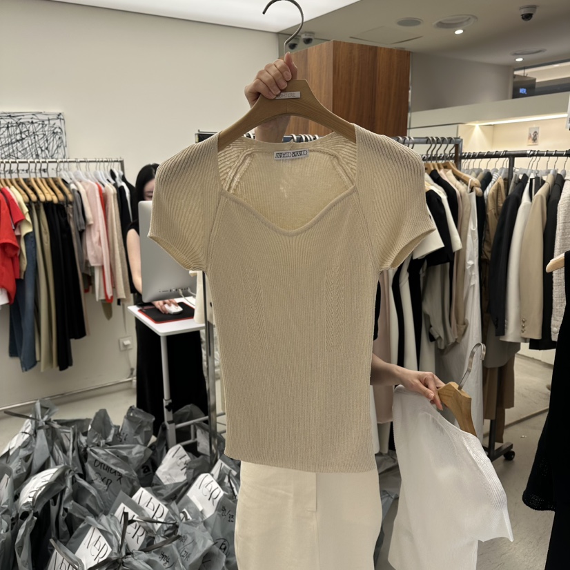 MER韓國代購女士新款推薦時尚熱賣休閑職業人氣26春夏針織衫MER/ANGELO BIANCO針織衫圖色2