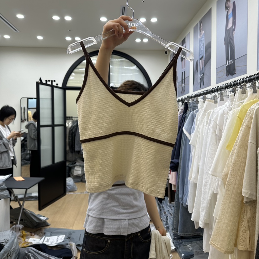 ARR韓國直郵實拍女裝新品職業推薦26春夏人氣休閑吊帶背心ARR吊帶/背心圖色1