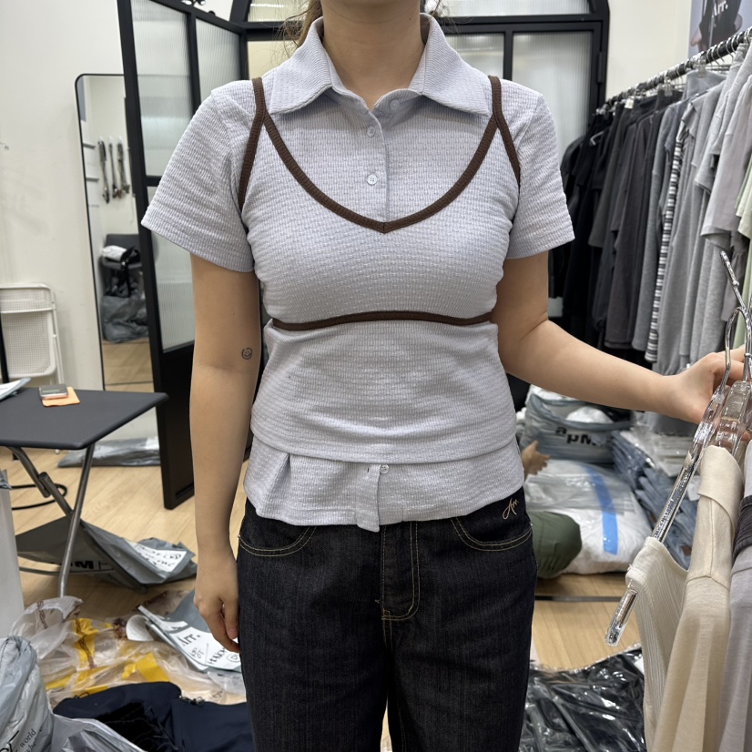 ARR韓國直郵實拍女裝新品職業推薦26春夏人氣休閑吊帶背心ARR吊帶/背心圖色2