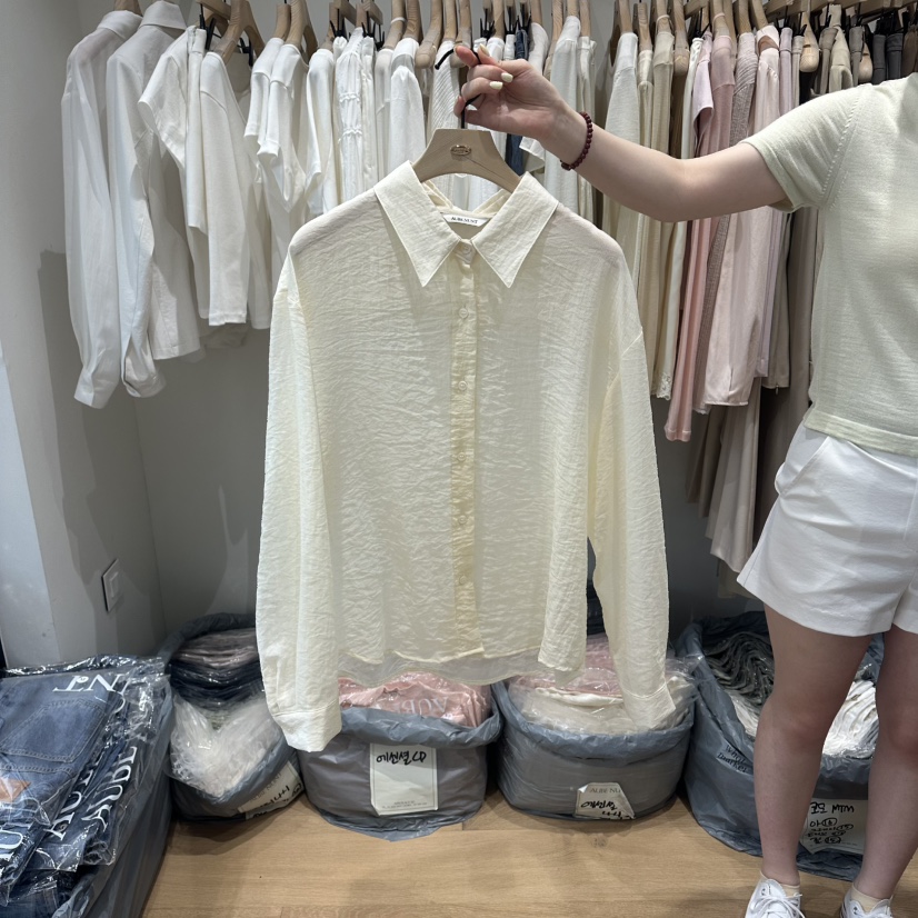 aube nunt韓國東大門代購女士新款推薦時尚26春夏襯衫蕾絲衫aube nunt襯衫/蕾絲衫圖色2