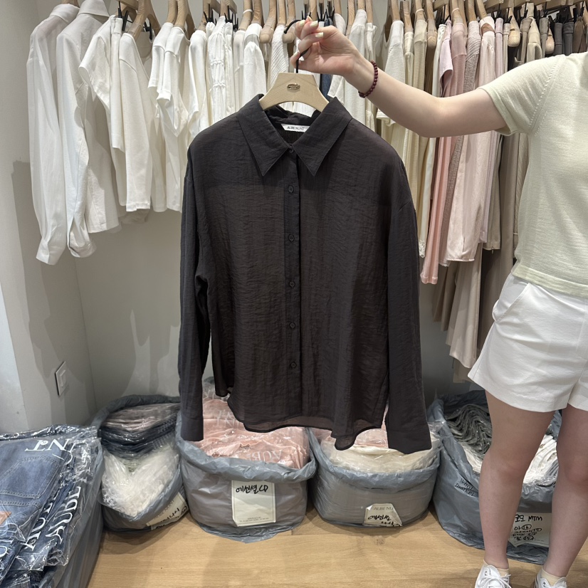 aube nunt韓國東大門代購女士新款推薦時尚26春夏襯衫蕾絲衫aube nunt襯衫/蕾絲衫圖色3