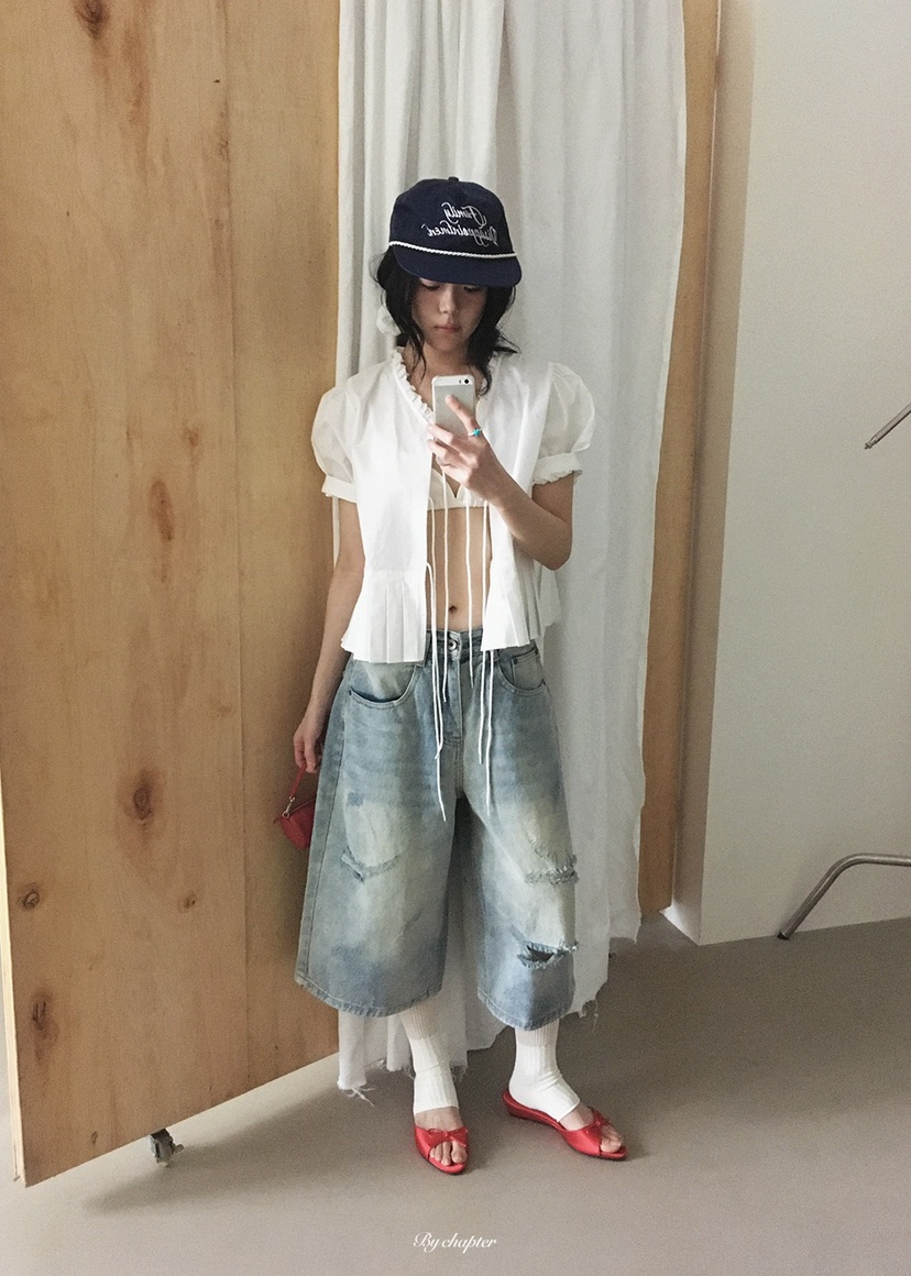 BY CHAPTER韓國東大門直郵女裝新款人氣時尚熱賣職業牛仔褲BY Chapter牛仔褲