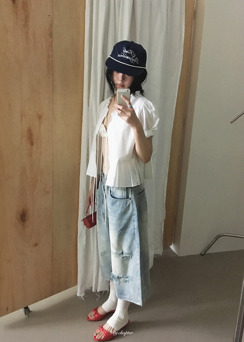 BY CHAPTER韓國東大門直郵女裝新款人氣時尚熱賣職業牛仔褲BY Chapter牛仔褲