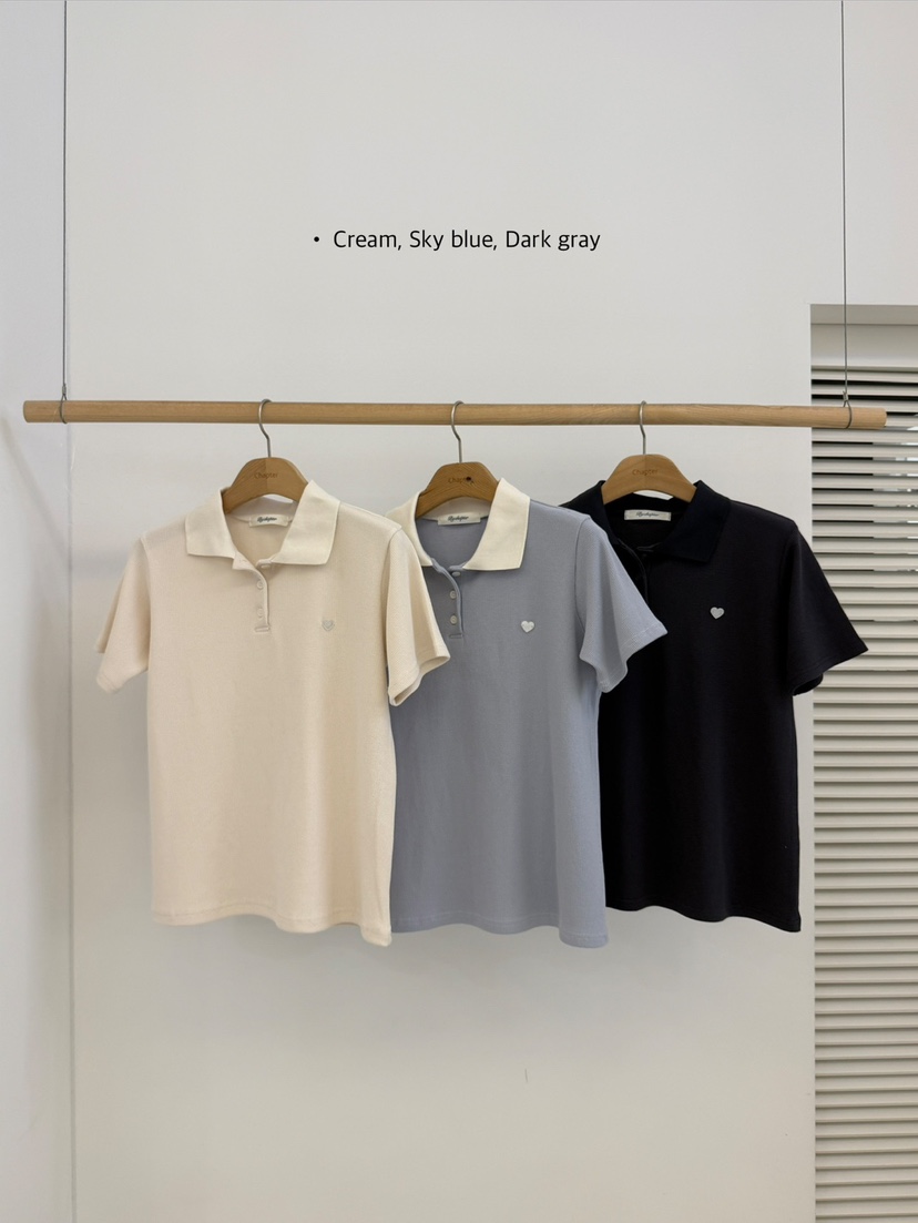 BY CHAPTER韓國直郵實拍女士新款職業休閑人氣T恤華夫格BY ChapterT恤