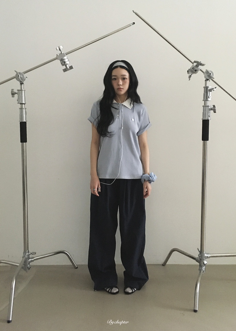 BY CHAPTER韓國直郵實拍女士新款職業休閑人氣T恤華夫格BY ChapterT恤