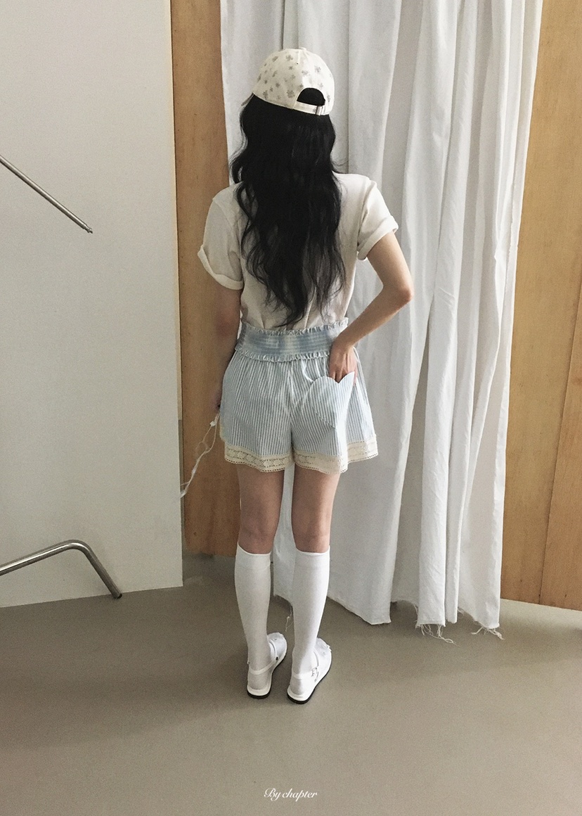 BY CHAPTER韓國直郵實拍女士新款職業休閑人氣T恤華夫格BY ChapterT恤