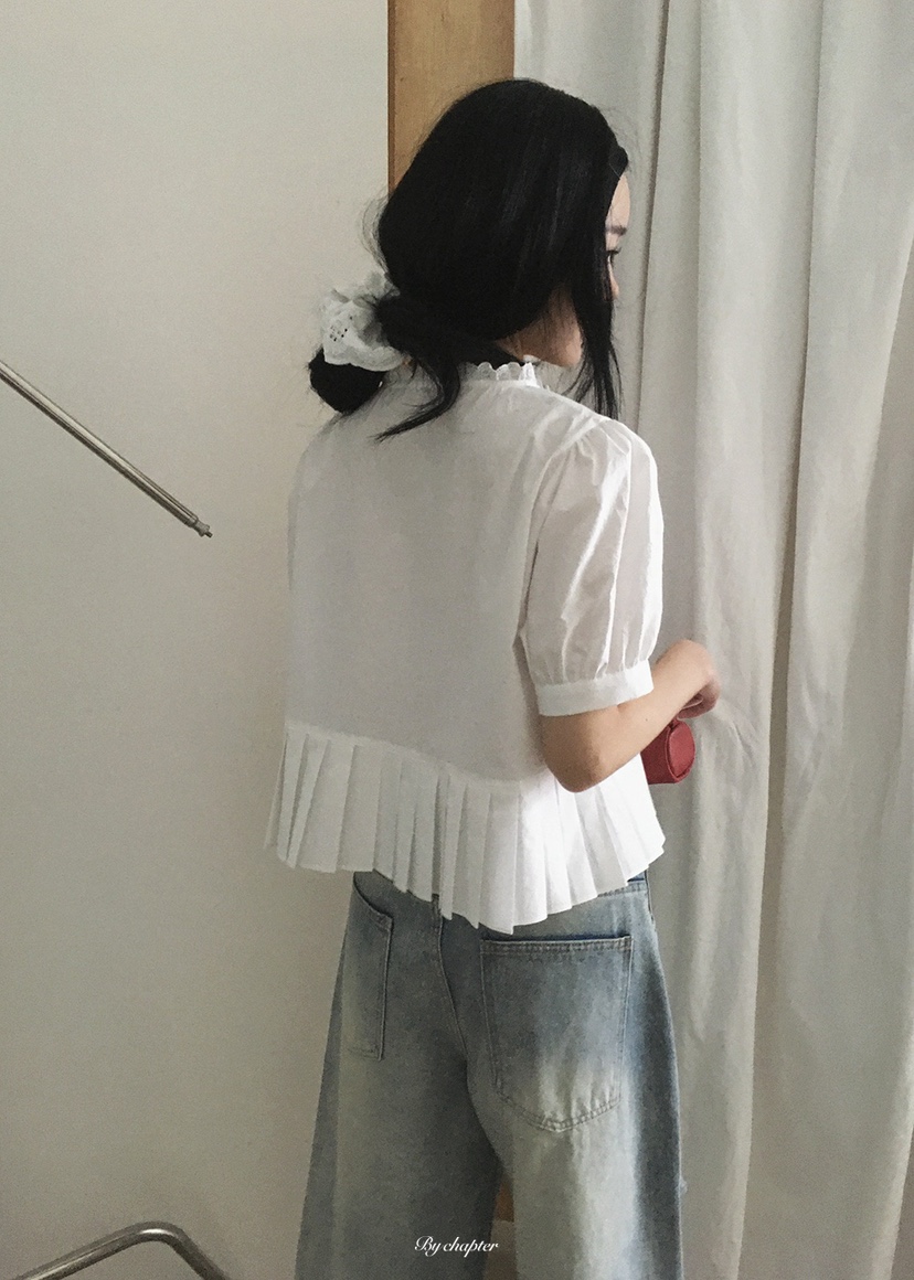 BY CHAPTER韓國直郵女士新品休閑熱賣職業時尚襯衫蕾絲衫BY Chapter襯衫/蕾絲衫