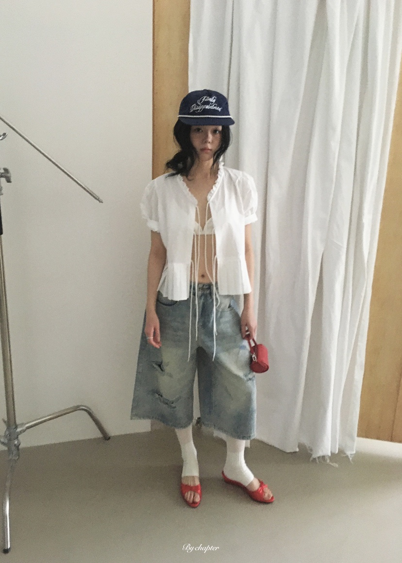 BY CHAPTER韓國直郵女士新品休閑熱賣職業時尚襯衫蕾絲衫BY Chapter襯衫/蕾絲衫