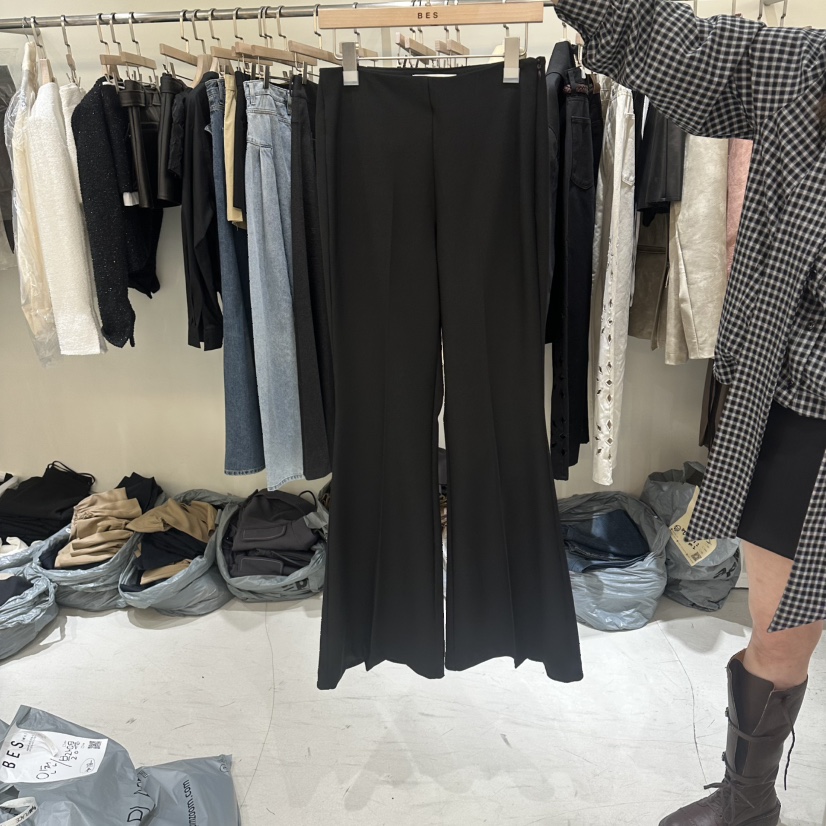 BES韓國直郵實拍女裝新款推薦時尚職業人氣熱賣休閑褲荷葉邊BES SEOUL休閑褲圖色2