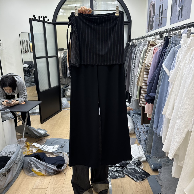 ARR韓國直郵實拍女裝新款休閑26春夏熱賣推薦時尚職業裙褲ARR裙褲圖色1黑色