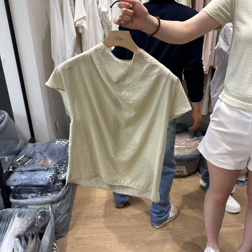 aube nunt韓國東大門直郵女士新款推薦休閑人氣襯衫蕾絲衫aube nunt襯衫/蕾絲衫圖色3