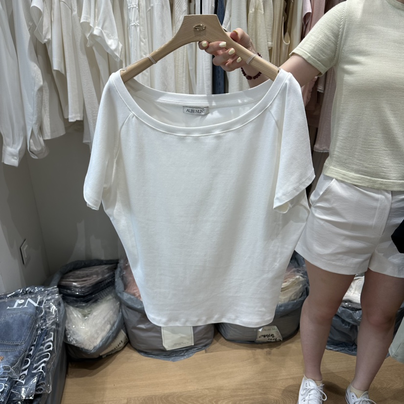aube nunt韓國直郵女士新品職業人氣休閑26春夏推薦熱賣T恤aube nuntT恤圖色1