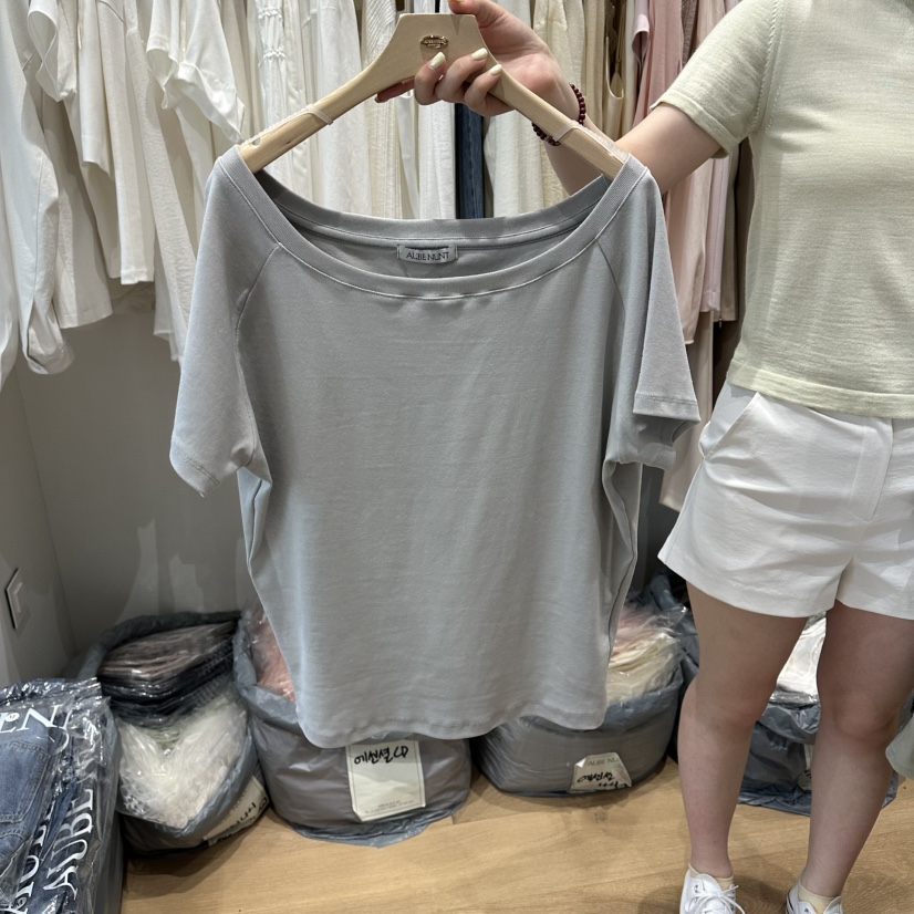 aube nunt韓國直郵女士新品職業人氣休閑26春夏推薦熱賣T恤aube nuntT恤圖色2