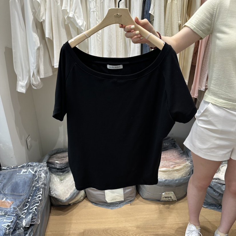 aube nunt韓國直郵女士新品職業人氣休閑26春夏推薦熱賣T恤aube nuntT恤圖色4