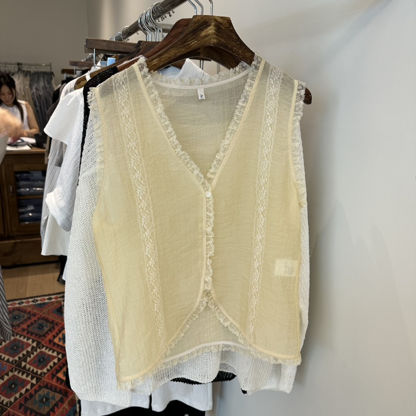 AGO韓國代購女裝新品時尚26春夏推薦休閑熱賣職業襯衫蕾絲衫AGO襯衫/蕾絲衫圖色2