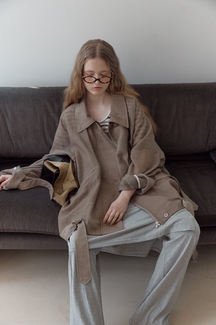 UOOV韓國東大門代購女士新款休閑熱賣26春夏職業夾克含腰帶UOOV夾克