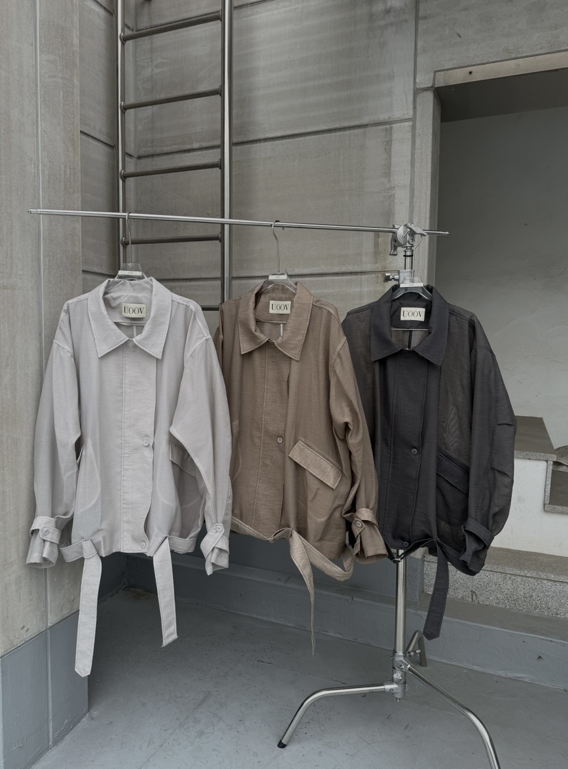 UOOV韓國東大門代購女士新款休閑熱賣26春夏職業夾克含腰帶UOOV夾克