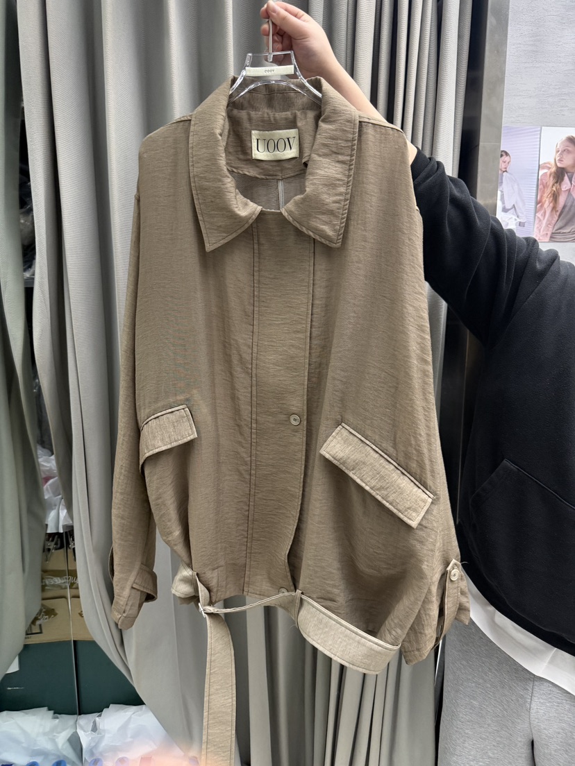 UOOV韓國東大門代購女士新款休閑熱賣26春夏職業夾克含腰帶UOOV夾克圖色3