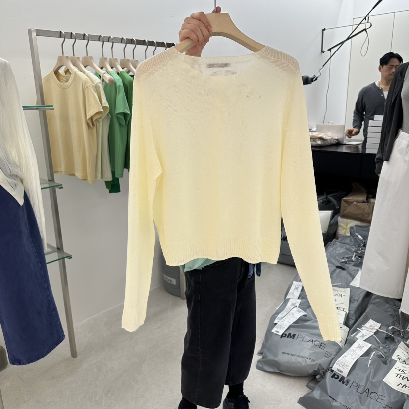 WRITTEN BY韓國代購女士新品26春夏針織衫不含內搭亞麻開衫WRITTEN BY針織衫