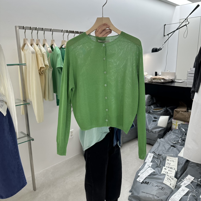 WRITTEN BY韓國代購女士新品26春夏針織衫不含內搭亞麻開衫WRITTEN BY針織衫圖色2