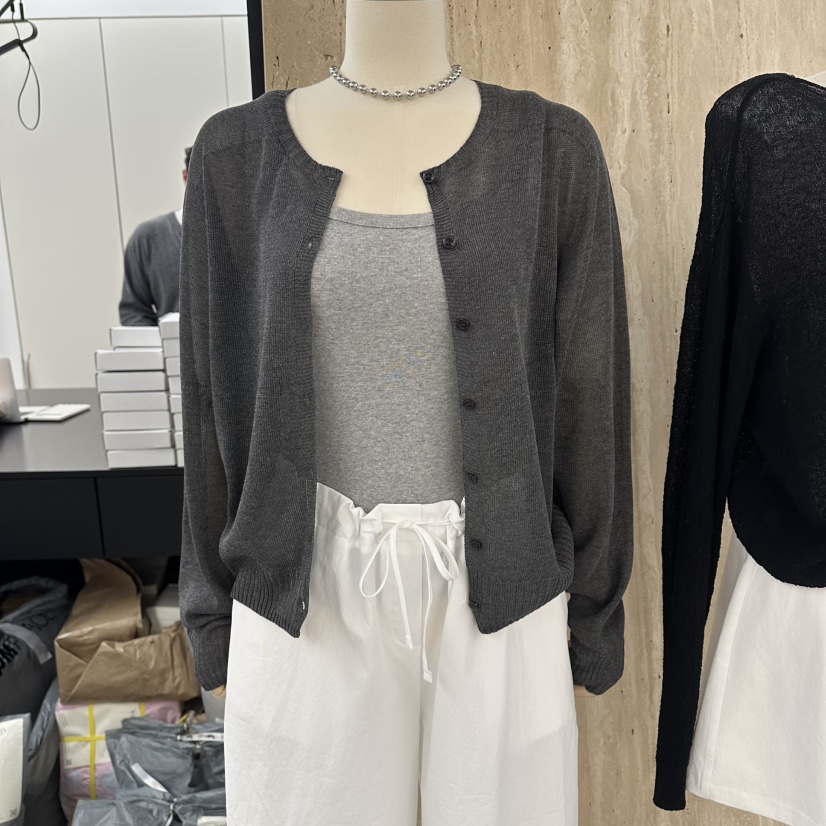 WRITTEN BY韓國代購女士新品26春夏針織衫不含內搭亞麻開衫WRITTEN BY針織衫圖色3