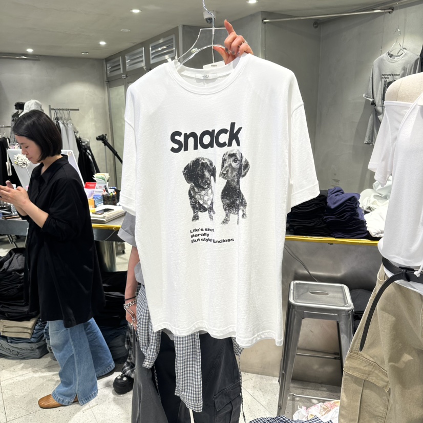 HERTZ-P韓國東大門直郵女士新款26春夏休閑時尚推薦職業T恤HERTZ-PT恤圖色1