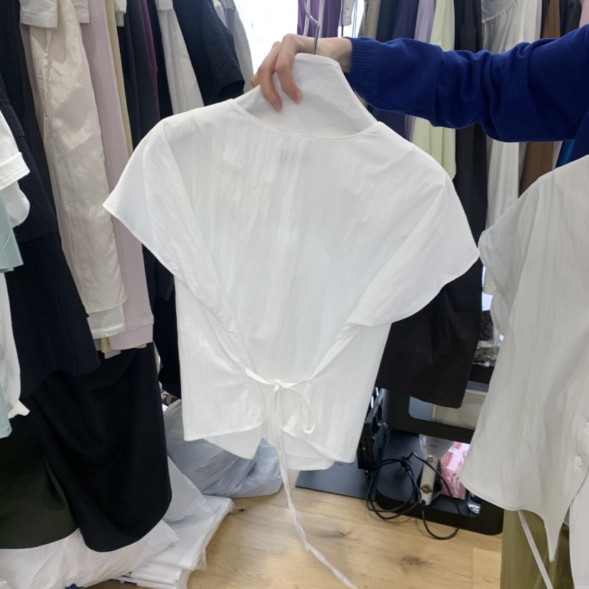 FLAT韓國東大門代購女裝新款休閑26春夏人氣時尚襯衫蕾絲衫FLAT襯衫/蕾絲衫