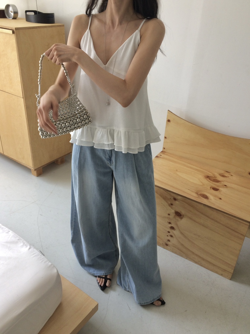 ANOU韓國直郵實拍女士新款26春夏休閑人氣職業時尚吊帶背心ANOU吊帶/背心