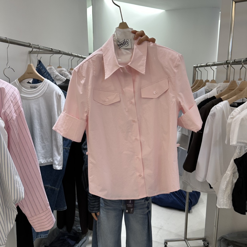 RENDER韓國東大門代購女裝新品熱賣時尚職業休閑襯衫蕾絲衫RENDER襯衫/蕾絲衫圖色2