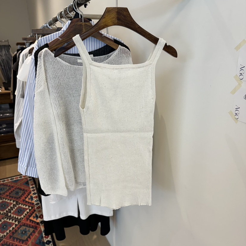 AGO韓國直郵實拍女裝新品推薦休閑人氣職業26春夏吊帶背心AGO吊帶/背心