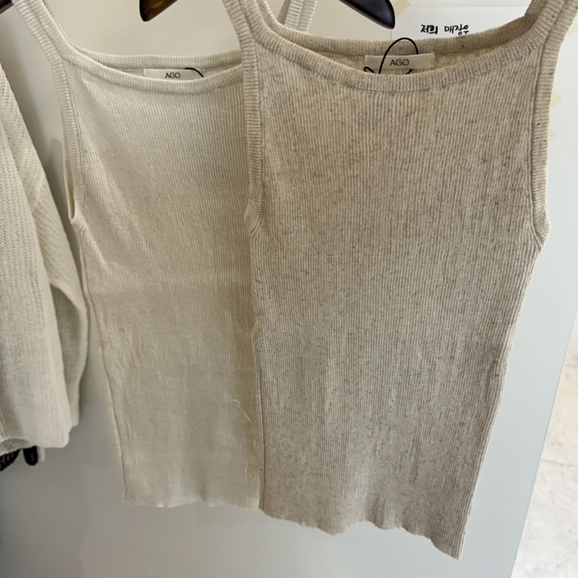 AGO韓國直郵實拍女裝新品推薦休閑人氣職業26春夏吊帶背心AGO吊帶/背心