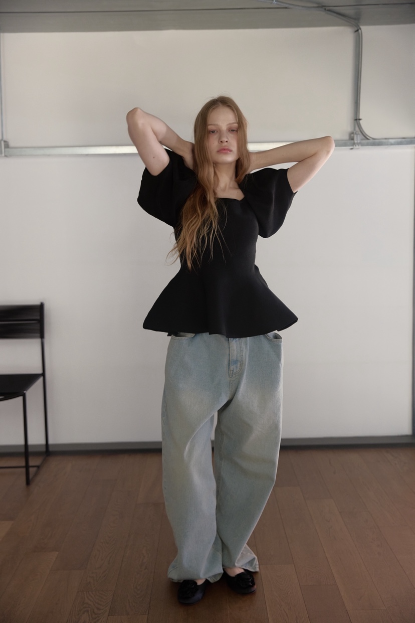 UOOV韓國直郵女裝新品人氣職業26春夏休閑襯衫蕾絲衫喇叭UOOV襯衫/蕾絲衫