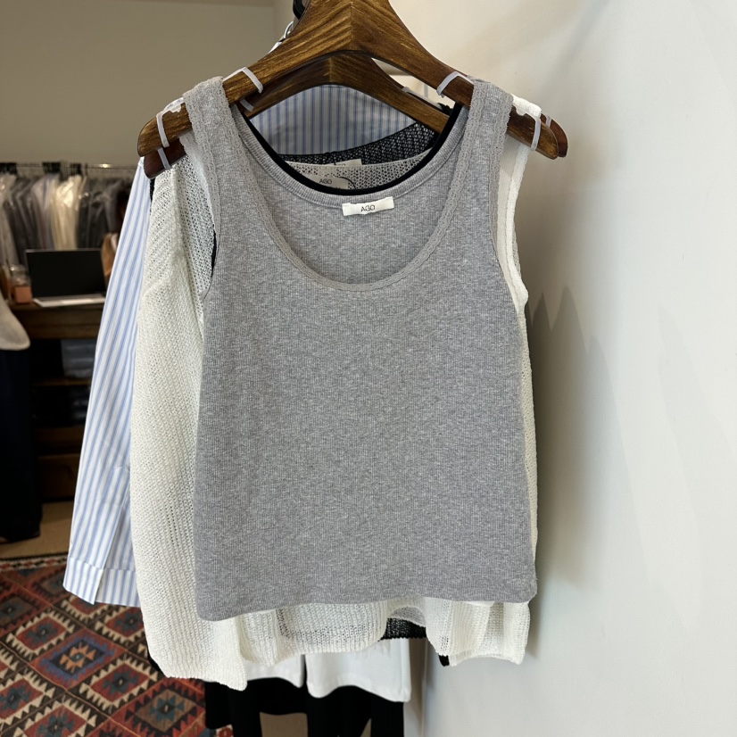 AGO韓國代購女士新品休閑人氣熱賣時尚推薦26春夏吊帶背心蕾絲AGO吊帶/背心圖色2